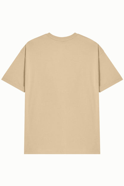 Unisex Beyaz %100 Pamuk Basic Avrupa Kalıp/Oversize Fit Kesim Bisiklet Yaka Kısa Kollu T-Shirt - HANCLO